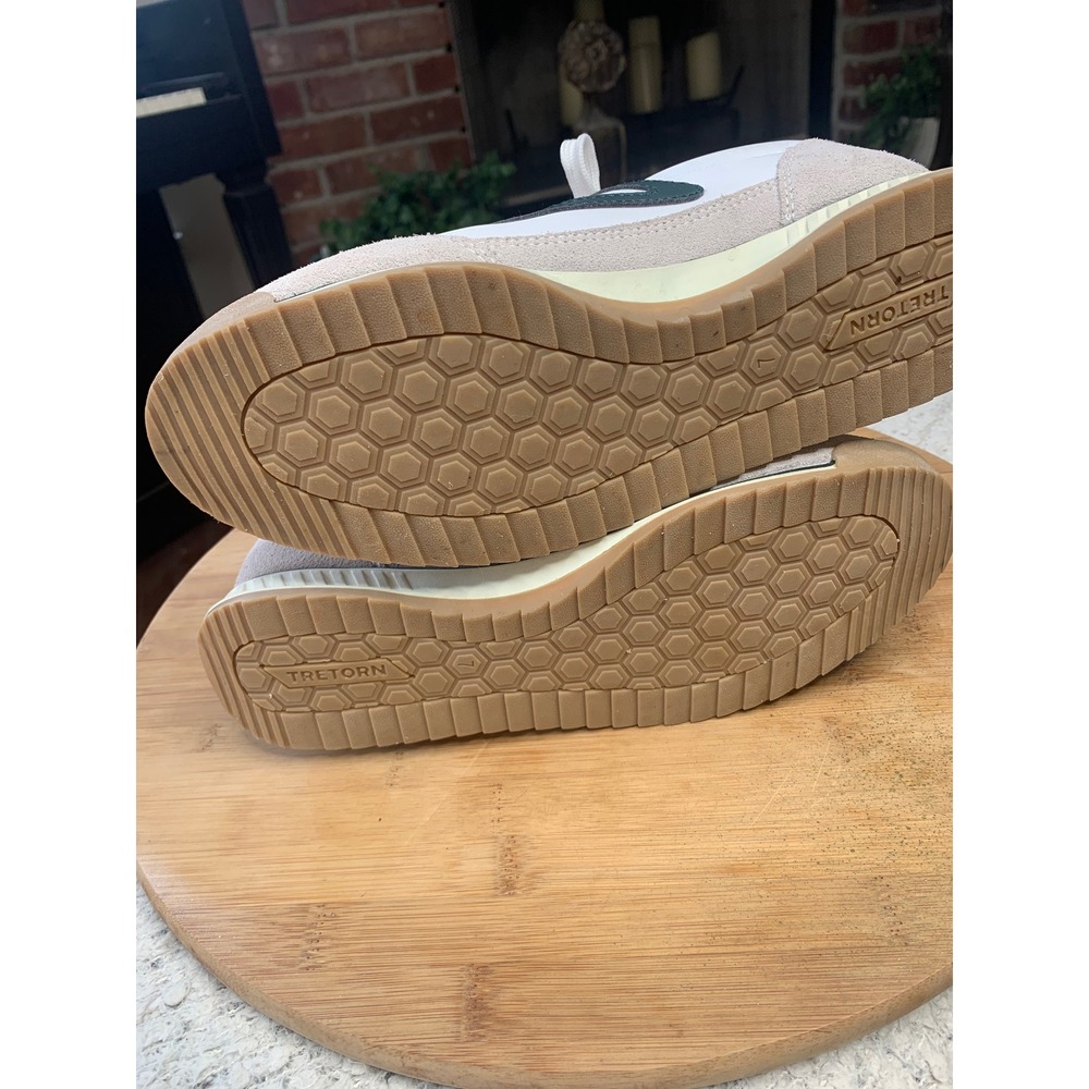 Tretorn Rawlins Vintage womens Sneakers White Tan Green‎ Retro Low Top Trainers - Picture 9 of 14